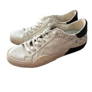 Women’s Dolce Vita Size 8.5 Studded White And Black Sneakers